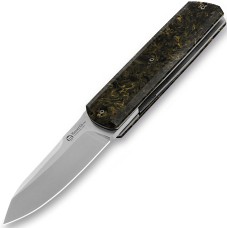 Нож Maserin Silver, Elmax, fat carbon, черно-золотистый, 410/G