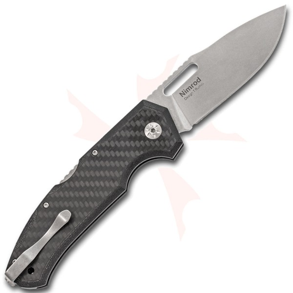 Нож Maserin Nimrod, M390, carbon fiber, черный, 480/CN