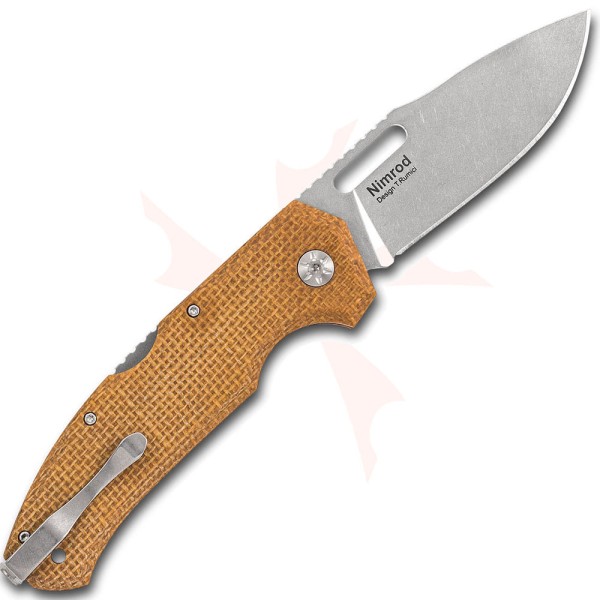 Нож Maserin Nimrod, M390, микарта, коричневый, 480/MD