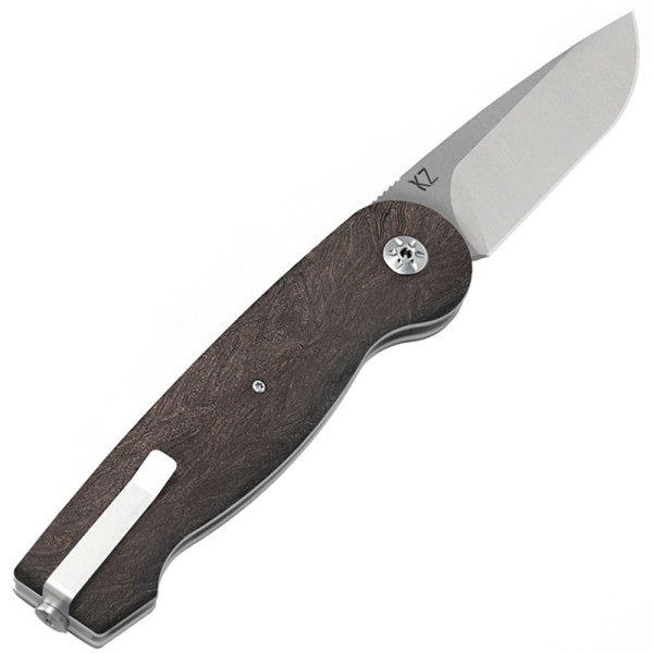 Нож Maserin Summit, Magnacut, fat carbon, темно-кораловый, 490/FCS