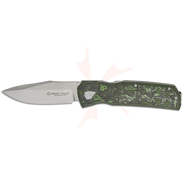 Нож Maserin Power, Magnacut, fat carbon Green jungle, 502/VM