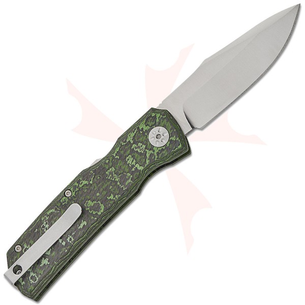 Нож Maserin Power, Magnacut, fat carbon Green jungle, 502/VM