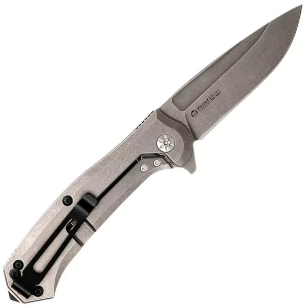 Нож Maserin Police, N690, G10 + титан, черный, 680/G10N