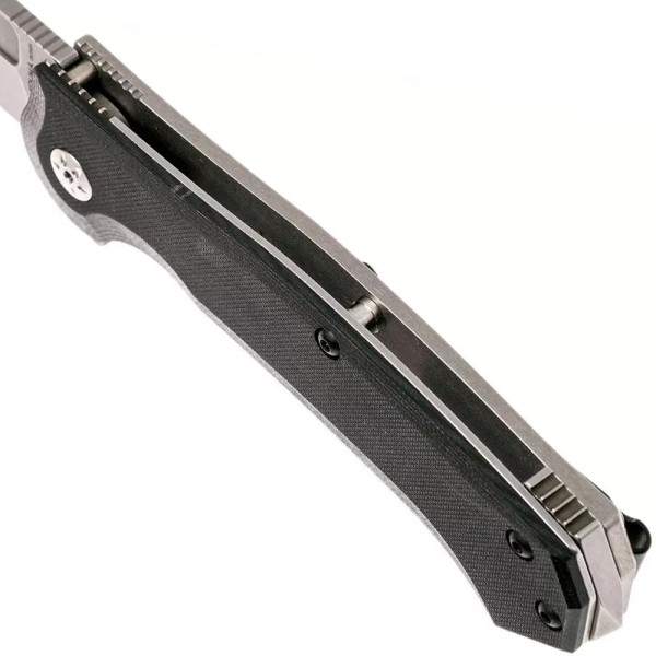 Нож Maserin Police, N690, G10 + титан, черный, 680/G10N