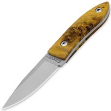 Нож Maserin AM-22, 14C28N, желтый кап бука, 923/RA