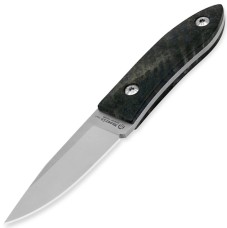 Нож Maserin AM-22, 14C28N, черный кап бука, 923/RN