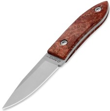 Нож Maserin AM-22, 14C28N, красный кап бука, 923/RR