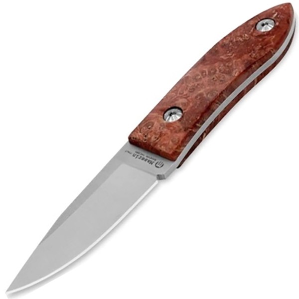 Нож Maserin AM-22, 14C28N, красный кап бука, 923/RR