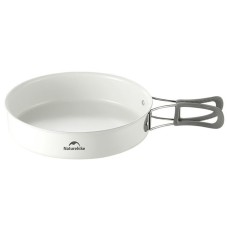 Сковорідка зі складаною ручкою Naturehike CNK2450CF013, 17,5 см, алюміній, біла