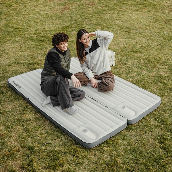 Матрас надувной Naturehike CNK2450WS034, одинарный Naturehike, 95 мм, с мешком для надувания, белый