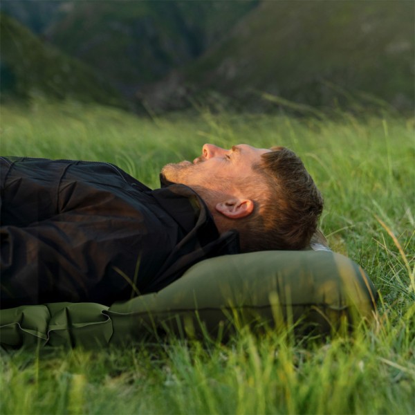 Матрас надувной одинарный Naturehike CNK2550WS019, 65 мм, с встроенной помпой, синий