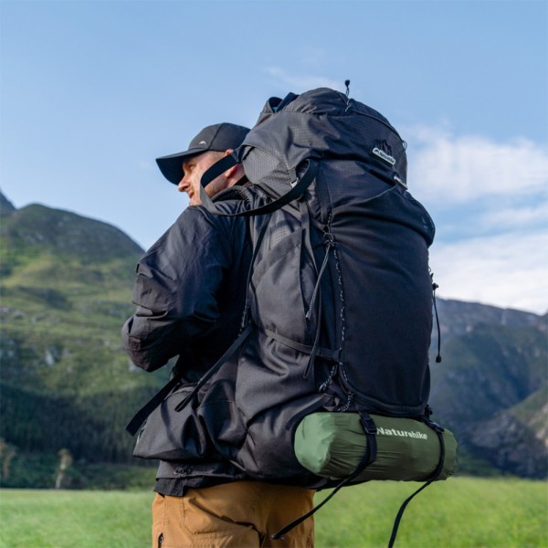 Матрас надувной двойной Naturehike CNK2550WS019, 65 мм, с встроенной помпой, зеленый