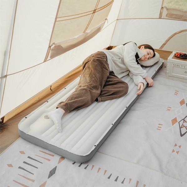 Матрас надувной одинарный Naturehike CNK2450WS035, 95 мм, со встроенной помпой, коричневый