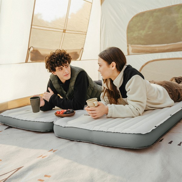 Матрас надувной одинарный Naturehike CNK2450WS035, 95 мм, со встроенной помпой, коричневый