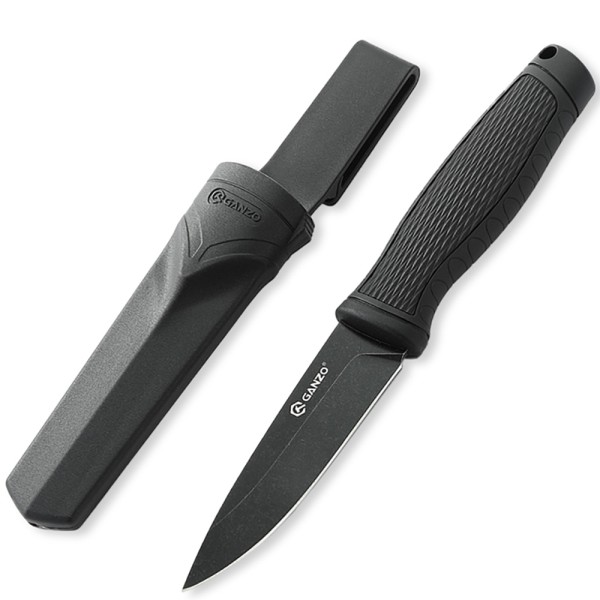 Нож Ganzo G806BW-BK черный с чехлом