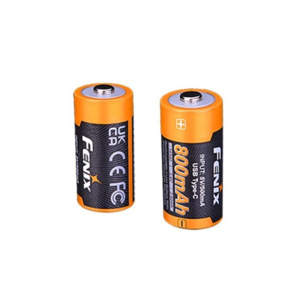 Аккумулятор 16340 Fenix 800 UP mAh Li-ion Type-C 