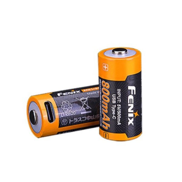 Аккумулятор 16340 Fenix 800 UP mAh Li-ion Type-C 
