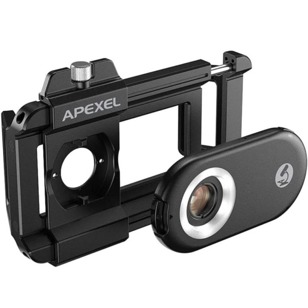 Микроскоп портативный Apexel для телефона x200 с LED подсветкой