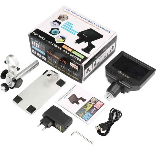 Микроскоп с дисплеем Digital microscope 1-1600X 4,3" inch HD LCD display