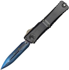 Ніж Microtech Marfione Select Custom Combat Troodon Gen III OTF Knife 4" Dagger Blued Baker Forge CopperMai Dam Blue