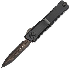 Ніж Microtech Marfione Select Custom Combat Troodon Gen III OTF Knife 4" Dagger Blued Baker Forge CopperMai Damascus Bronze