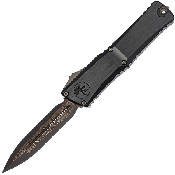 Нож Microtech Marfione Select Custom Combat Troodon Gen III OTF Knife 4" Dagger Blued Baker Forge CopperMai Damascus Bronze