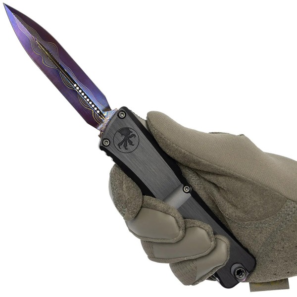 Нож Microtech Marfione Select Custom Combat Troodon LT Gen III w/ Hefted Black Handle & Blued Baker Forge Coppermai D/E