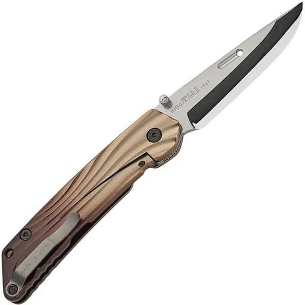 Нож Rockstead Higo II X-FCF-ZDP Shiny antique bronze