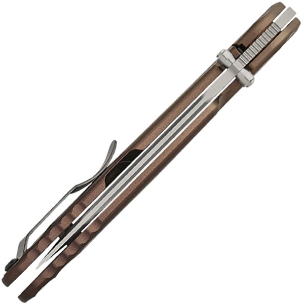 Нож Rockstead Higo II X-FCF-ZDP Shiny antique bronze