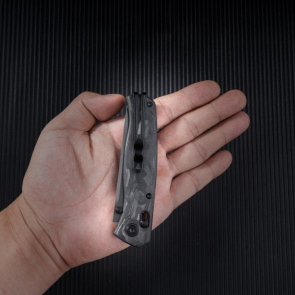 Нож SRM Medal 255L-FB2, Carbon Fiber, Laminated 140Cr Black