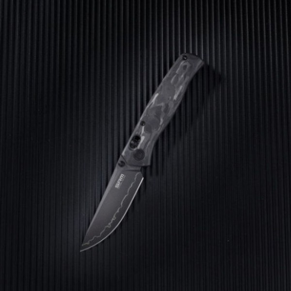 Нож SRM Medal 255L-FB2, Carbon Fiber, Laminated 140Cr Black