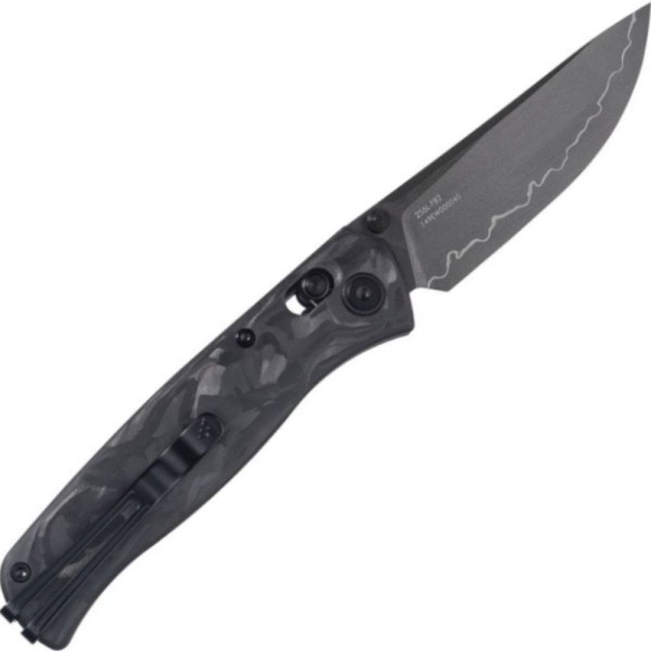 Нож SRM Medal 255L-FB2, Carbon Fiber, Laminated 140Cr Black