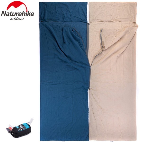 Подкладка для спального мешка Naturehike NH15S012-D, хлопок, светло-зеленая