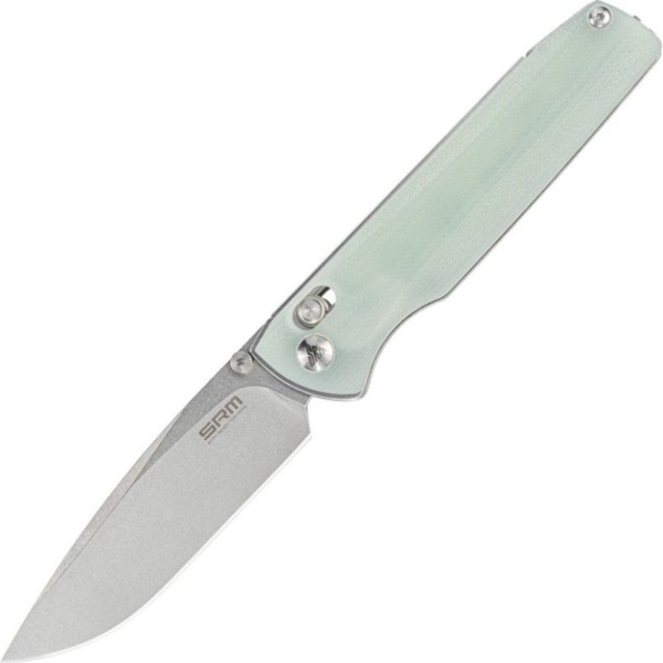 Нож SRM Terrier 258L-GC, полупрозрачный зеленый