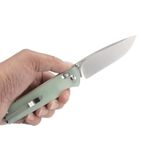 Нож SRM Terrier 258L-GC, полупрозрачный зеленый