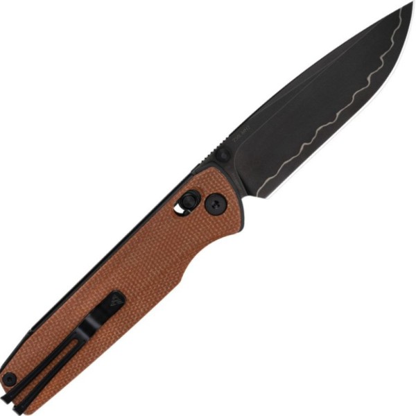Нож SRM Terrier 258L-MN2,Laminated 140Cr Black Blade, Micarta