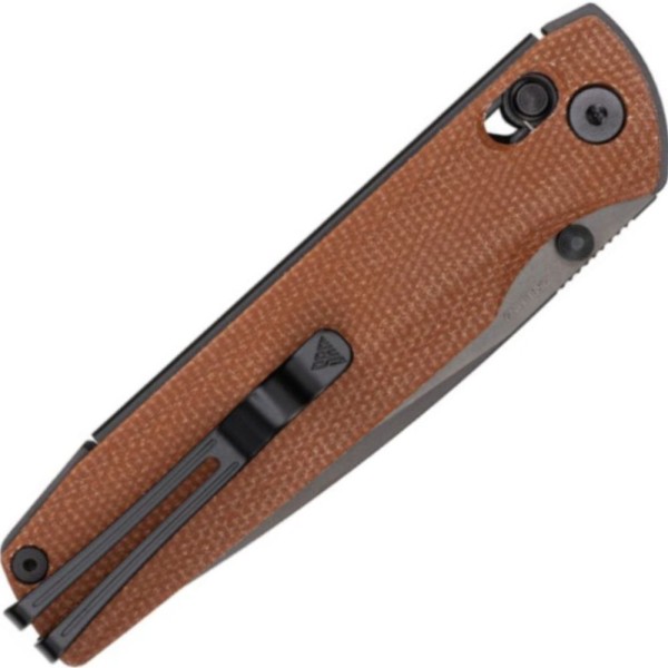 Нож SRM Terrier 258L-MN2,Laminated 140Cr Black Blade, Micarta
