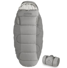 Спальний мішок овальний Naturehike PS200 NH20MSD03, правий, сірий