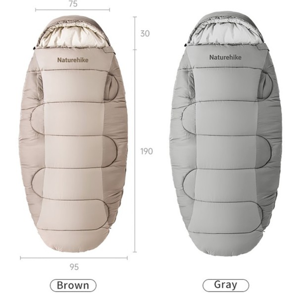 Спальный мешок овальный Naturehike PS200 CNK2350WS026, бежевый
