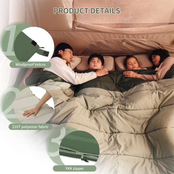 Спальный мешок двухместный Naturehike CNK2300019, коричневый