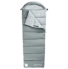 Спальний мішок з капюшоном та звичайним мішком для зберігання Naturehike M300 CNK2350WS023, сірий, лівий