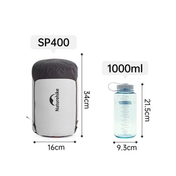 Спальный мешок Naturehike Snowbird с натуральным пухом CNK2550WS014, p-р L, темно-коричневый 400 г