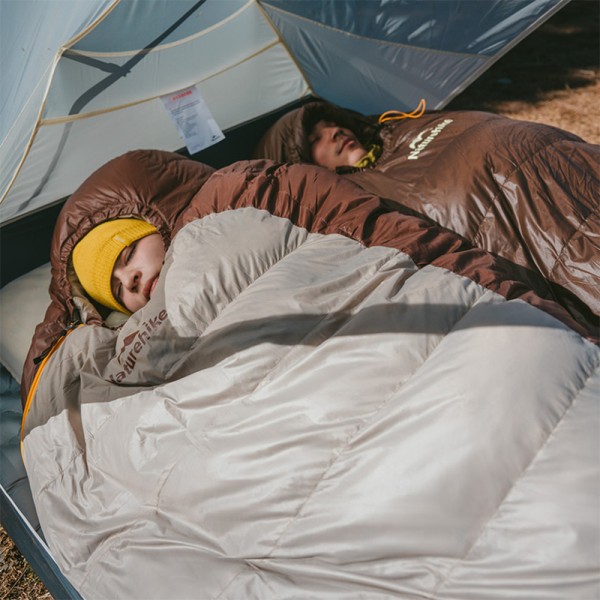 Спальный мешок Naturehike Snowbird с натуральным пухом CNK2550WS014, p-р L, темно-коричневый 400 г