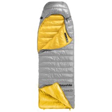Спальний мішок з натуральним пухом Naturehike CW400 NH18C400-D, p-р M, жовто-сірий