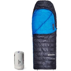 Спальний мішок з натуральним пухом Naturehike CW700 CNK2450WS048, p-р M, чорно-блакитний