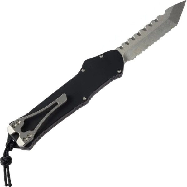 Нож Heretic Hydra Tanto Stonewash, серрейтор black