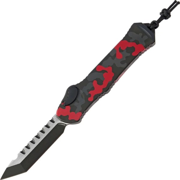 Нож Heretic Hydra Tanto Two Tone Black Blade, red camo