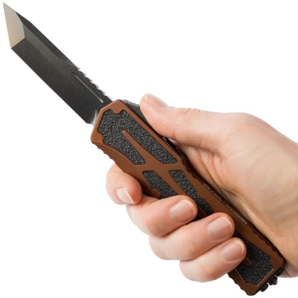 Нож Heretic Colossus Tanto Black Blade, root beer