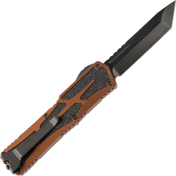 Нож Heretic Colossus Tanto Black Blade, root beer
