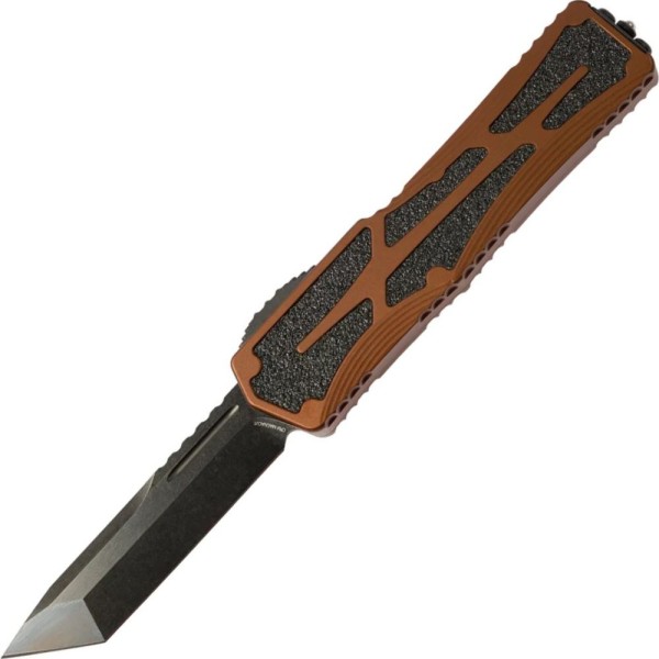 Нож Heretic Colossus Tanto Black Blade, root beer